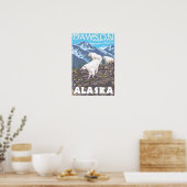 Poster Scène de chèvres de montagne - Dawson, Alaska (Cuisine)