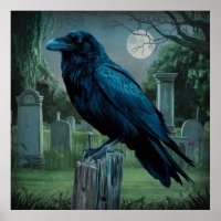 Scène de cimetière gothique sinistre sous la plein