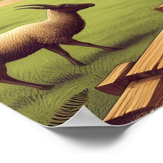 Poster Scène de construction de l’arche de Noah (Coin)