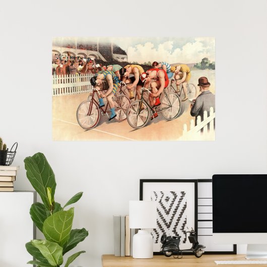 Poster Scène de course à vélo (Bureau à domicile)
