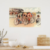 Poster Scène de course à vélo (Cuisine)