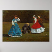 Poster Scène de croquet | Winslow Homer (Devant)