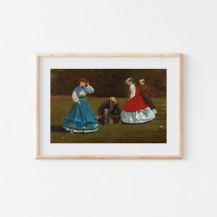 Poster Scène de croquet   Winslow Homer