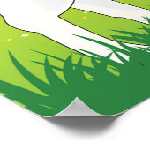 Poster Scène de ferme dessin animé avec cheval chat et ch (Coin)