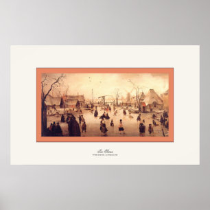 Poster Scène de glace ~ Art Vintage Imprimer.
