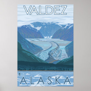Poster Scène de glacier - Valdez, Alaska