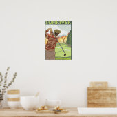 Poster Scène de Golfeur - Sun River, Oregon (Cuisine)