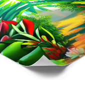 Poster Scène de jungle tropicale (Coin)