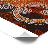 Poster Scène de la faune australienne Iguana Lizard (Coin)