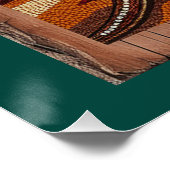 Poster Scène de la faune sauvage australienne de Lizard (Coin)