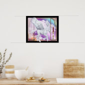 Poster Scène de la fenêtre Pegasus Unicorn (Cuisine)