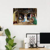 Poster Scène de la Nativité de Noël antique (Bureau à domicile)