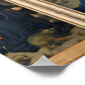 Poster Scène de la Nativité Jésus Christ Anges de naissan (Coin)