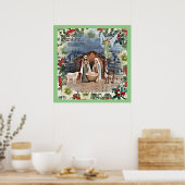 Poster Scène de la Nativité, Joy to the World, (Cuisine)