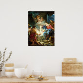 Poster Scène de la Nativité pour Noël - Pierre (Cuisine)