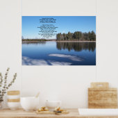 Poster Scène de la rivière Icy au printemps avec prière d (Cuisine)