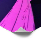 Poster Scène de la route du désert psychédélique Vaporwav (Coin)