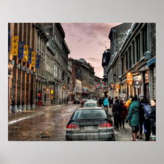 Poster Scène de la rue Vieux Montréal