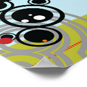 Poster Scène de la ville des autobus scolaires (Coin)