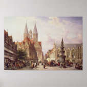 Poster Scène de marché à Braunschweig (Devant)