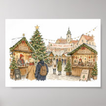Scène de marché de Noël pour les amateurs de shopp