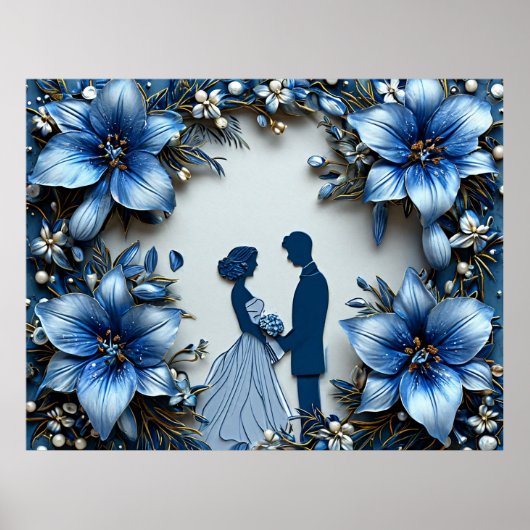 Poster Scène de mariage élégante (Devant)