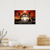 Poster Scène de Nativité personnalisable Noël religieux (Cuisine)