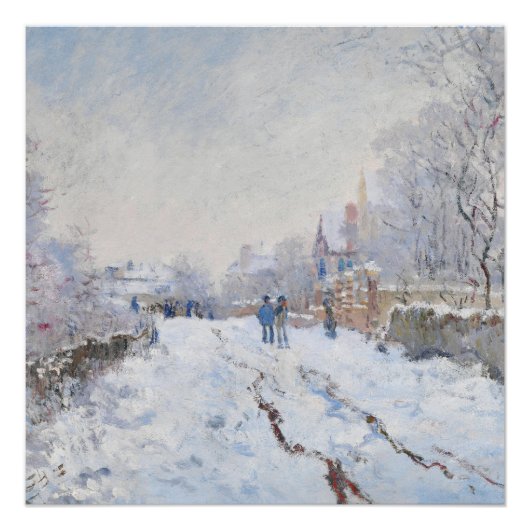 Poster Scène de neige à Argenteuil de Monet (Devant)