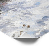 Poster Scène de neige à Argenteuil de Monet (Coin)