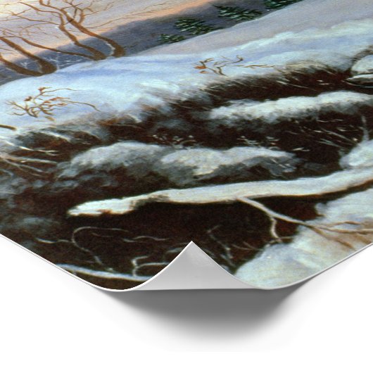 Poster Scène de neige, Nouvelle-Angleterre (Coin)