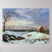 Poster Scène de neige, Nouvelle-Angleterre (Devant)