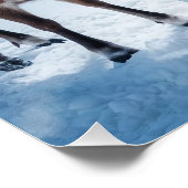 Poster Scène de Noël classique avec Père Noël, Snowman (Coin)