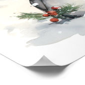 Poster Scène de Noël confortable avec petite fille (Coin)