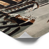 Poster Scène de Noël de neige victorienne (Coin)