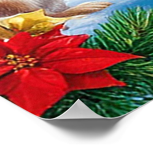 Poster Scène de Noël enneigée (Coin)