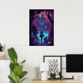 Poster Scène de nuit de l'Anime d'Halloween (Bureau à domicile)