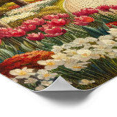 Poster Scène de parc de printemps à l'aquarelle (Coin)