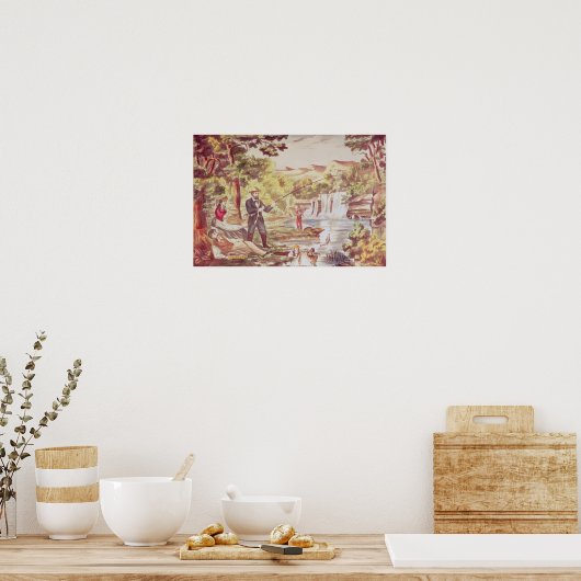 Poster Scène de pêche (Cuisine)