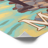 Poster Scène de pêche à la mouche MaineWomen (Coin)