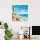 Poster Scène de plage (Bureau à domicile)
