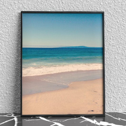 Poster Scène de plage aqua