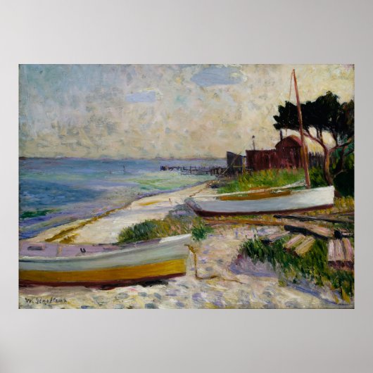 Poster Scène de plage de Glackens (Devant)