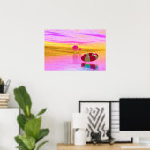 Poster Scène de plage de style CGI années 90 (Bureau à domicile)