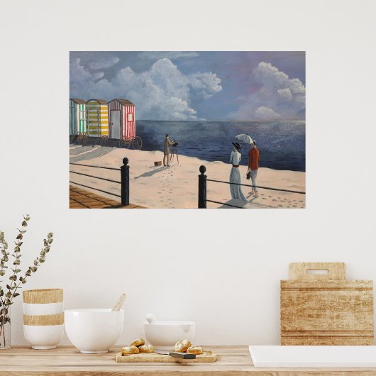 Poster Scène de plage Edwardian (Cuisine)