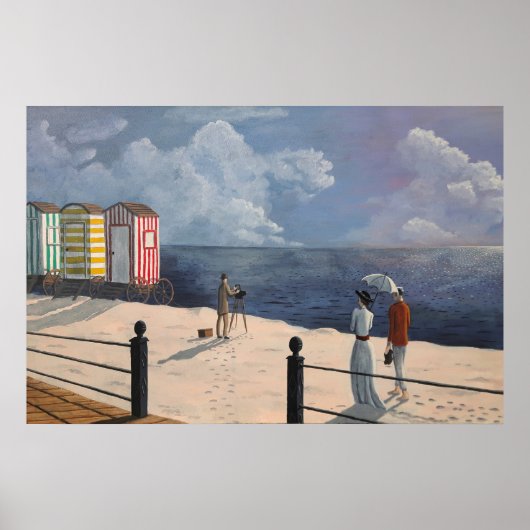 Poster Scène de plage Edwardian (Devant)