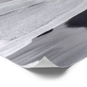 Poster Scène de plage en noir et blanc (Coin)