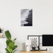 Poster Scène de plage en noir et blanc (Bureau à domicile)