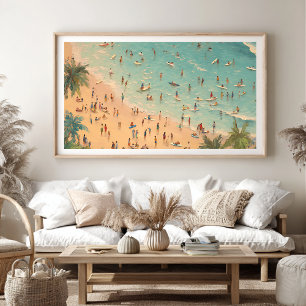 Poster Scène De Plage Tropicale Été côtier