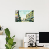 Poster Scène de quartier de gros sur Los Angeles Street (Bureau à domicile)