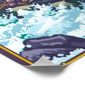 Poster Scène de Rafting de la rivière New Hampshire (Coin)